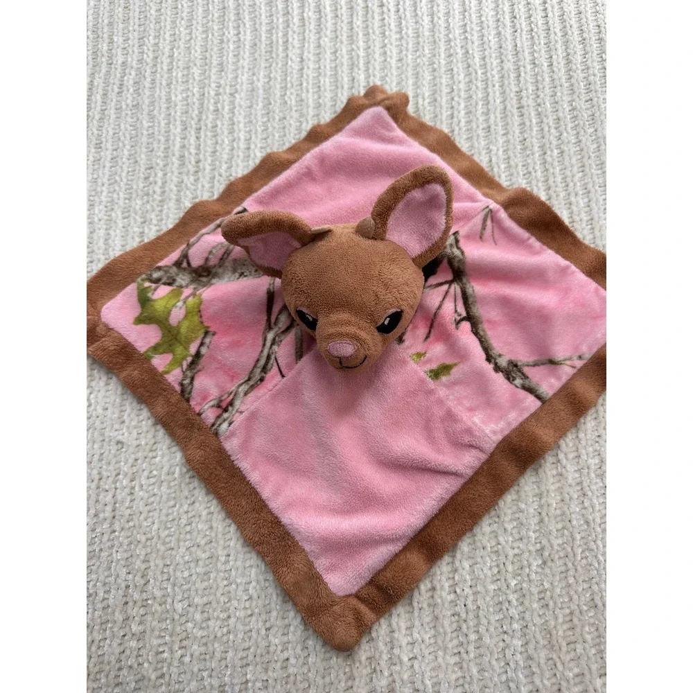 Bass Pro Shops Pink Camo Deer Baby Security Blanket Lovey Wildlife Artists 13x13